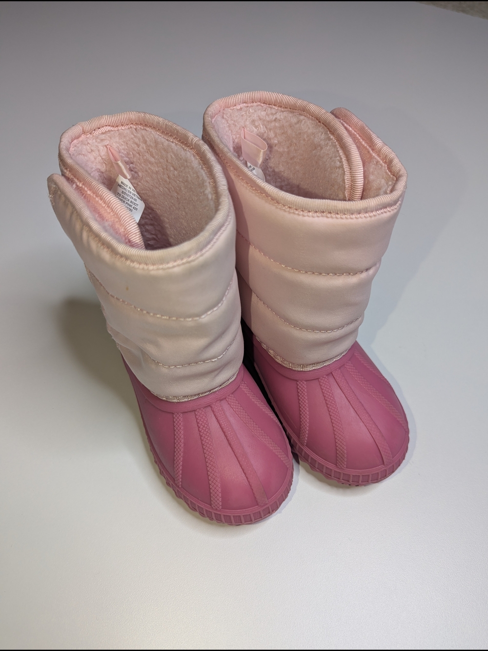 Kids Pink Insulated Winter Boots